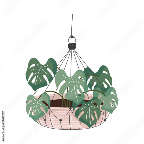 macrame hanger pink
