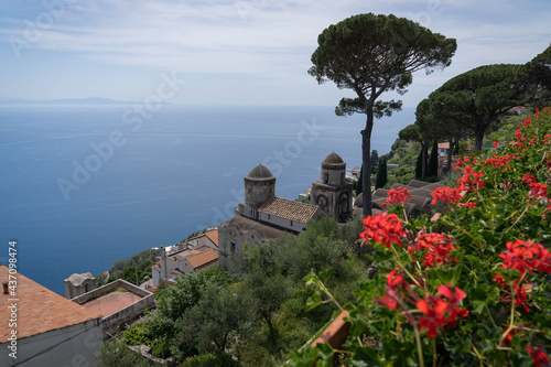 Scenic sea view  in Ravelo on Amalfi Coast in Campania, Italy photo