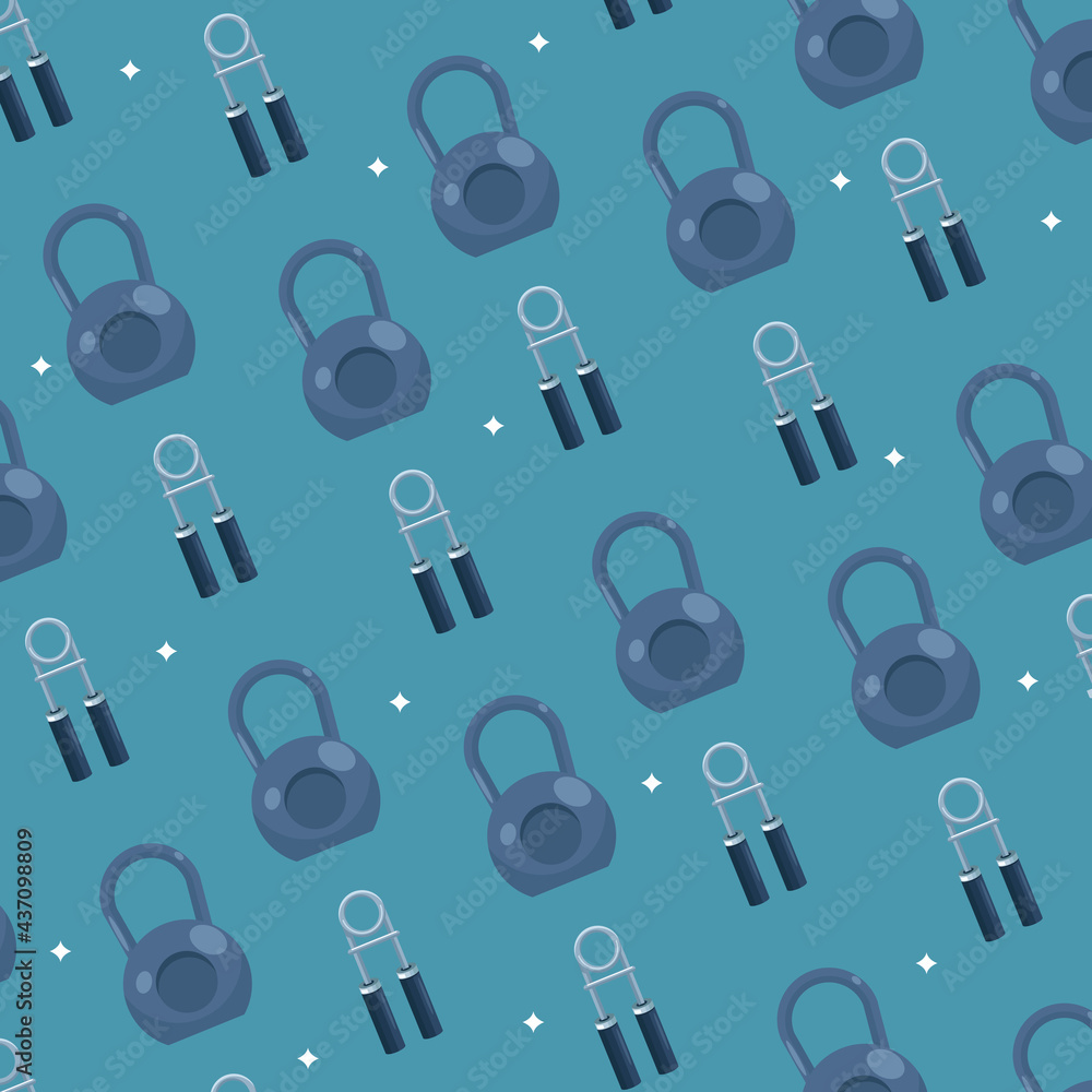 Obraz premium dumbbells gym pattern