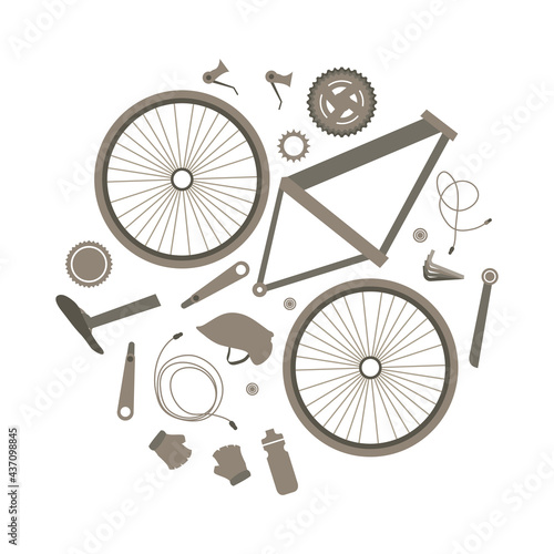 bycicle parts icons