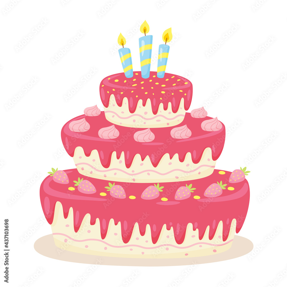 Decorated birthday cake Decorated birthday cake