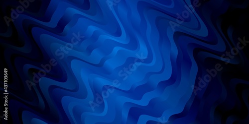 Dark BLUE vector background with bows.