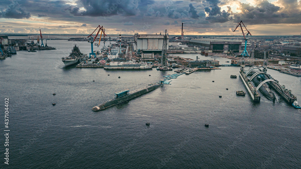 nuclear submarine at Sevmash shipyard