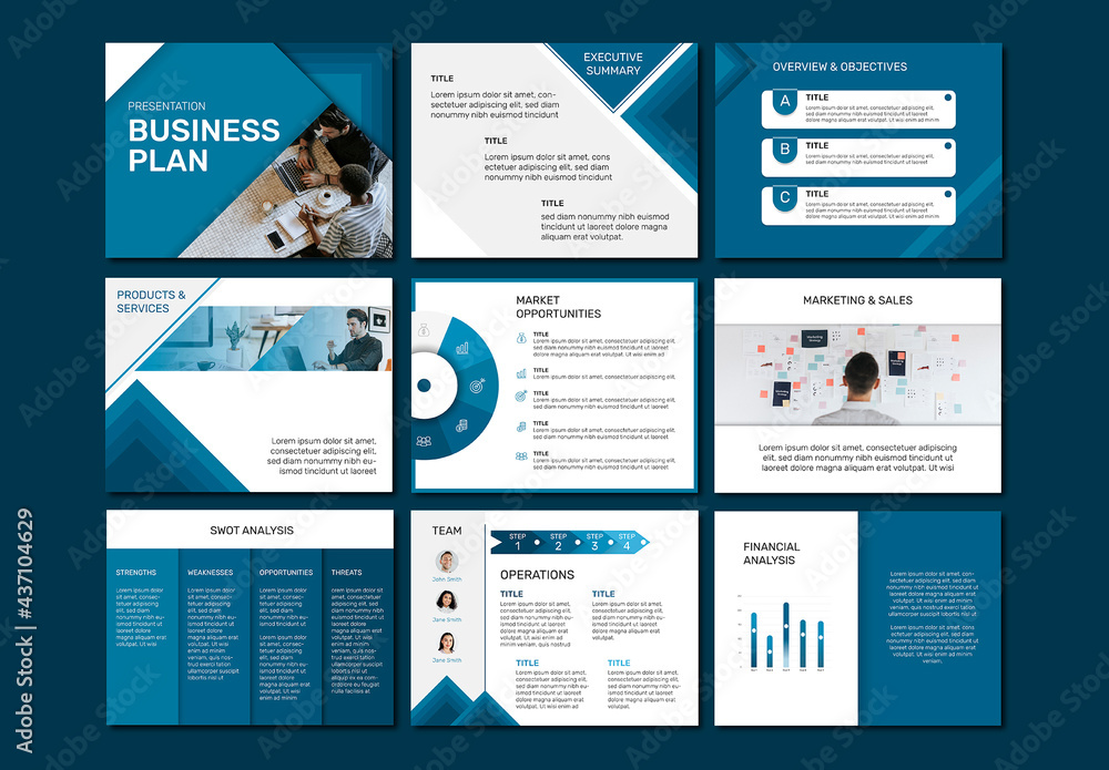 Editable Business Presentation Layout Stock Template | Adobe Stock