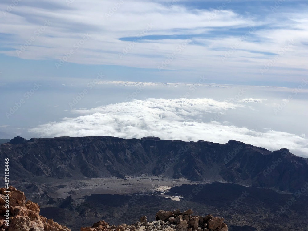 clouds over the mountains