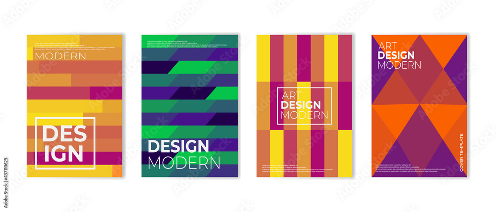 Minimal covers design set. Vector Illustration
