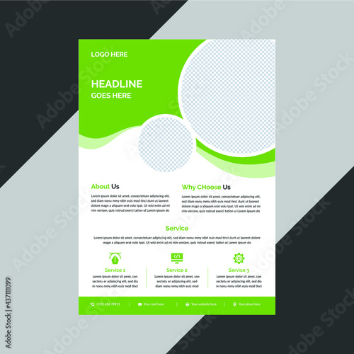 poster flyer brochure cover design layout vector template in A4 size 