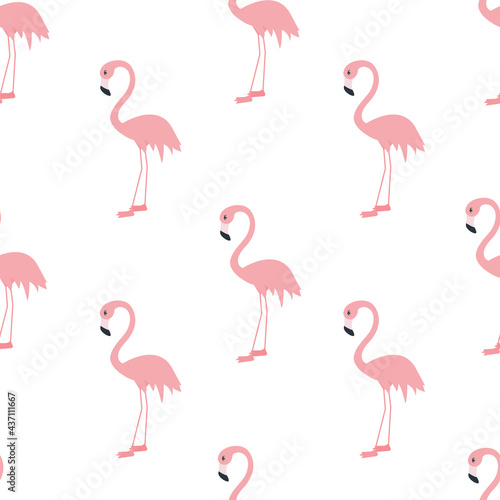 Flamingo seamless pattern. © Lusia Lukina