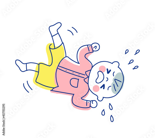 駄々をこねて泣く男の子