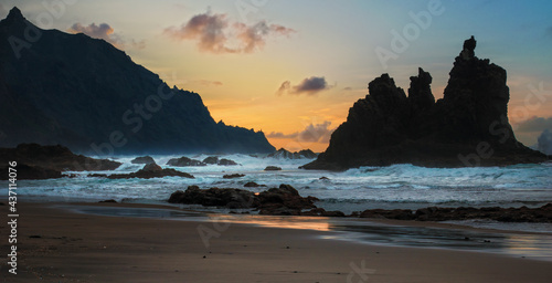 sunset at playa de benijo