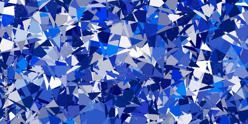 Obraz na płótnie Light blue vector texture with random triangles.