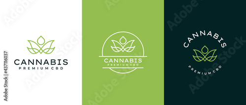  cannabis logo with drop concept