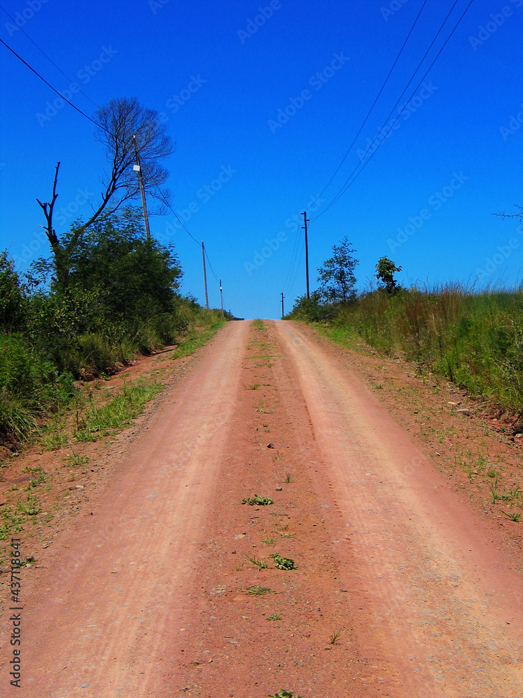 Dirt road in rural South Africa, KwaZulu-Natal 