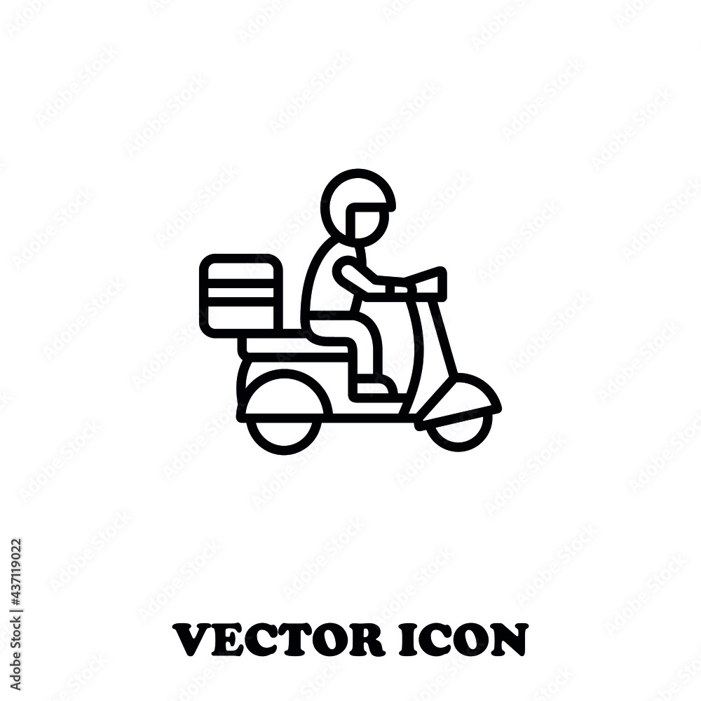 delivery, food, pizza, man, scooter, vector icon, 3d delivery, food, pizza, man, scooter, vector icon, 3d