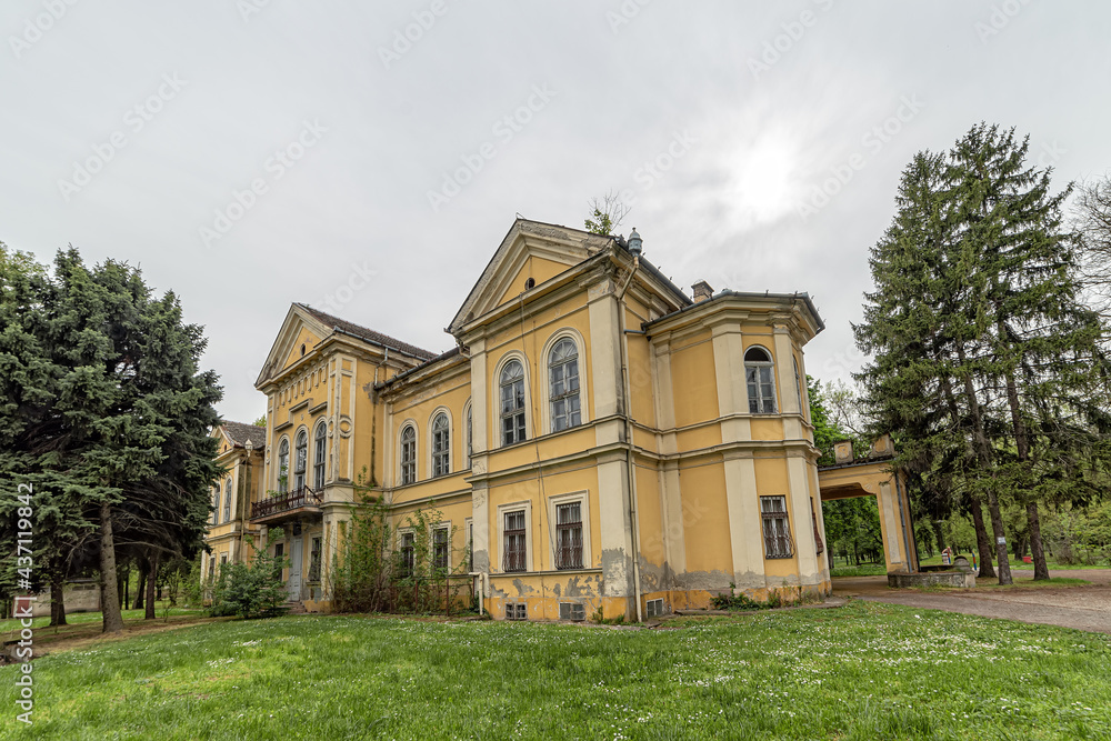 Coka, Serbia - May 01, 2021: Lederer Castle, also known as 