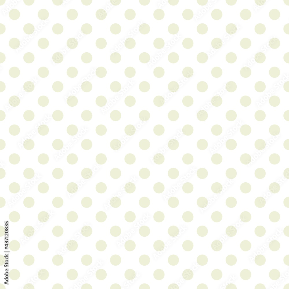 Cream and white Polka Dot seamless pattern. Vector background.
