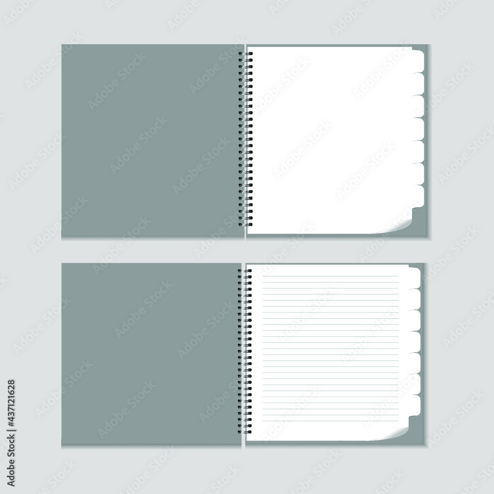 Set of paper sheets A4, A5 with shadows, realistic paper page mock up. Set of paper sheets A4, A5 with shadows, realistic paper page mock up.