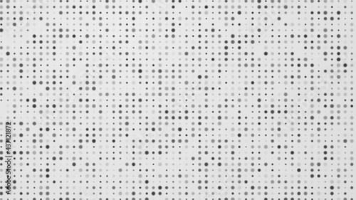Dot white black pattern gradient texture background. Abstract technology big data digital concept. 3d rendering.