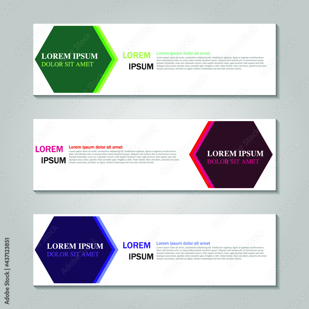 Set of long banners Set of long banners