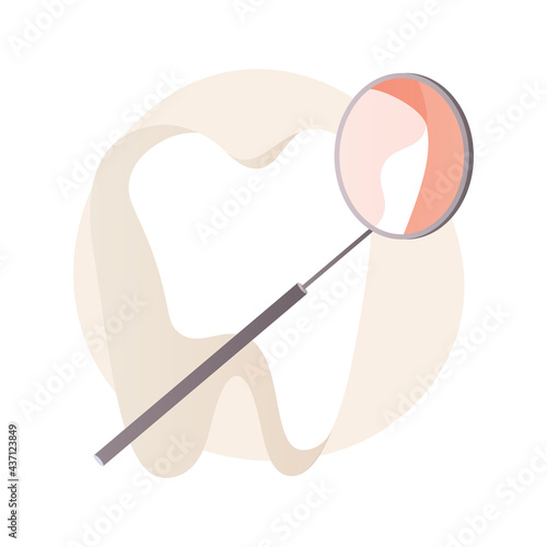 Dental examination abstract concept vector illustration.