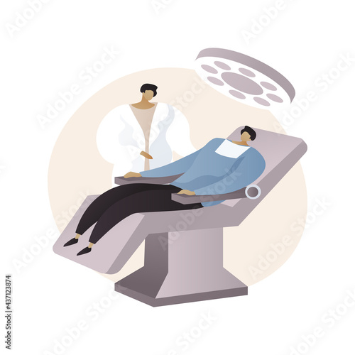 Dental treatment abstract concept vector illustration.