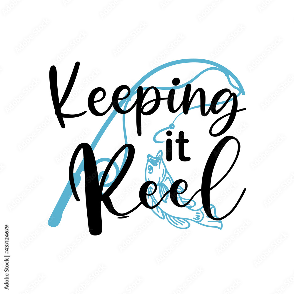 Obraz premium Keeping it reel lettering typography illustration design