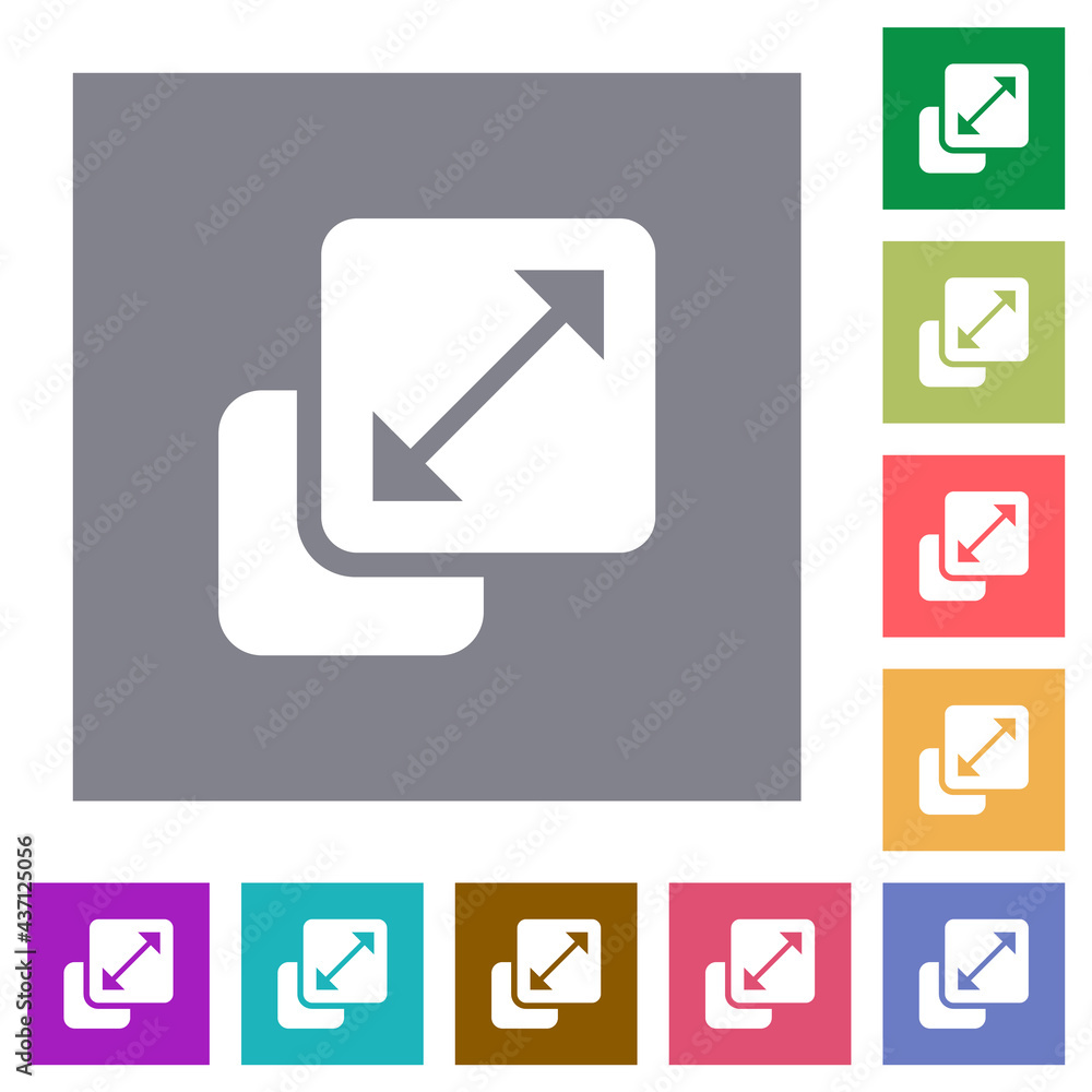 Resize element square flat icons Resize element square flat icons