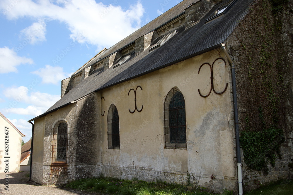 The rear of the church at Aigurande, France.