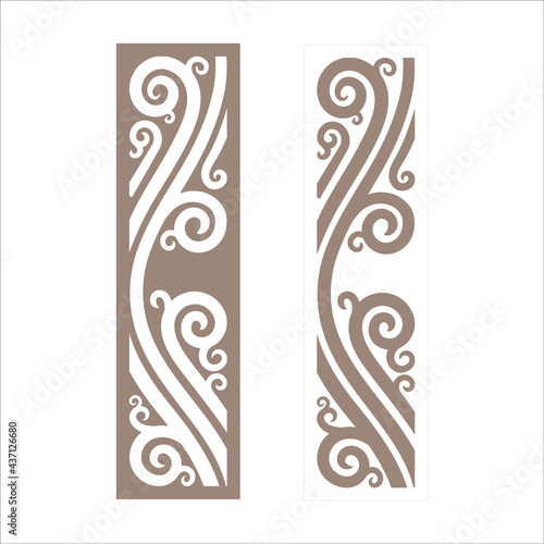 Grape vine illustration. Wine box cut out template. Banner, label, book, booklet, leaflet, menu, invitation and greeting background. Part of set.