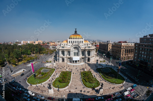 Historical landmark Palace of Fine Arts (Spanish: Palacio de Bellas Artes) in the Historic Centre of Mexico City, Mexico. photo