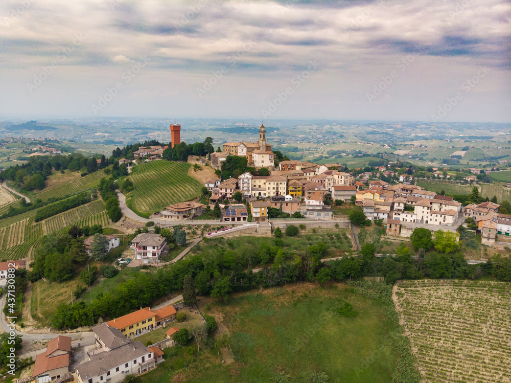 Calosso town village, Costigliole d'Asti, Piedmont, Italy. Monferrato langhe wine tasting region