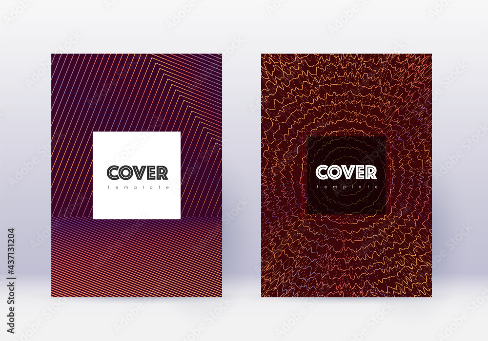Hipster cover design template set. Orange abstract Hipster cover design template set. Orange abstract