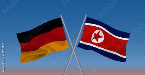 ドイツと北朝鮮の国旗