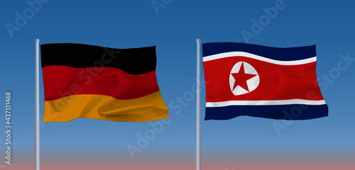 ドイツと北朝鮮の国旗