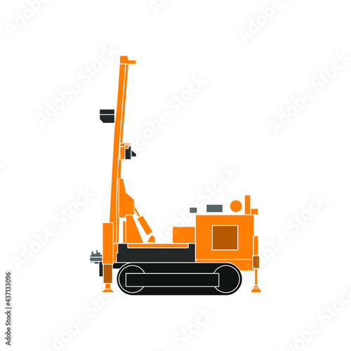 Illustration Vector graphic of Drilling vehicle design
