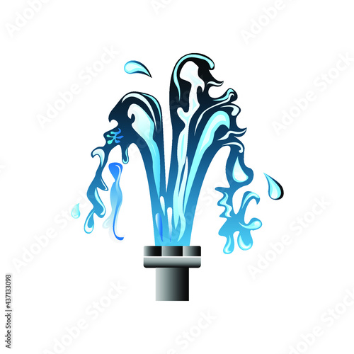 Illustration Vector graphic of water fountain design