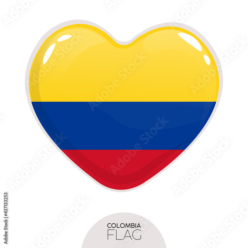 Free Download Isolated flag Colombia in heart symbol vector illustration - GFXLoad