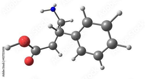 Phenibut molecular structure isolated on white photo