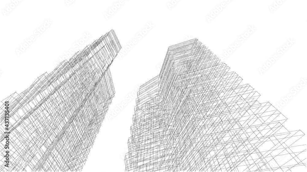 Fototapeta premium architecture building digital background