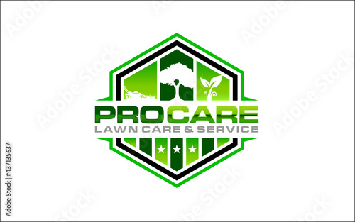 Illustration vector graphic of lawn care, landscape, grass concept logo design template-10