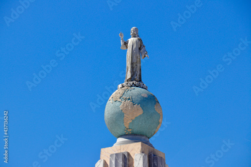 A close up shot of the landmark Monument to The Divine Savior of The World in San Salvador, El Salvador photo