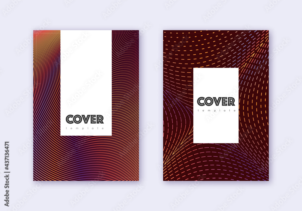 Hipster cover design template set. Orange abstract Hipster cover design template set. Orange abstract