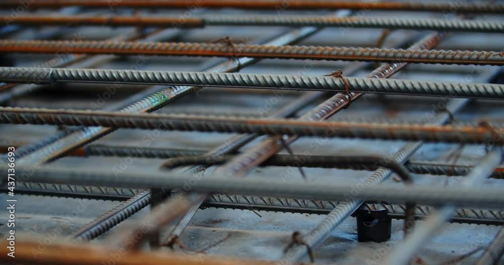 Close up of many metal fittings at the construction site, 4k Close up of many metal fittings at the construction site, 4k