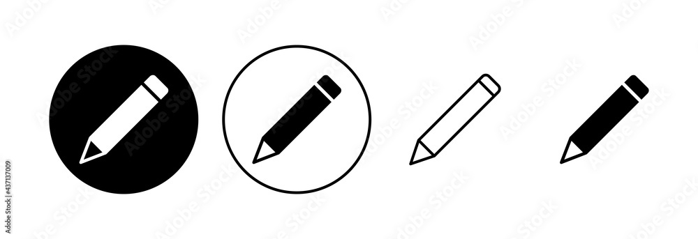 Pencil icon set. pen symbol. edit icon vector Pencil icon set. pen symbol. edit icon vector