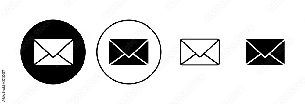 Mail icon set. email icon vector. E-mail icon. Envelope illustration - obrazy, fototapety, plakaty 