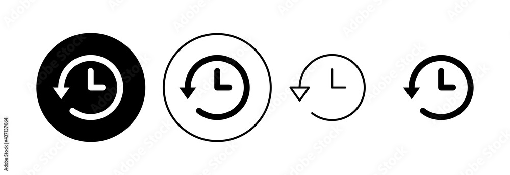 History icon set. recent event history History icon set. recent event history