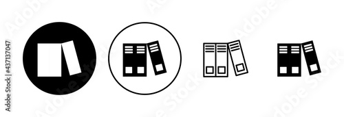 Library icon set. education icon vector