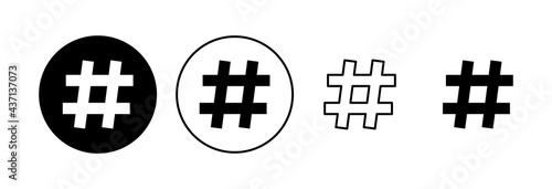 Hashtag icon set. hashtag symbol