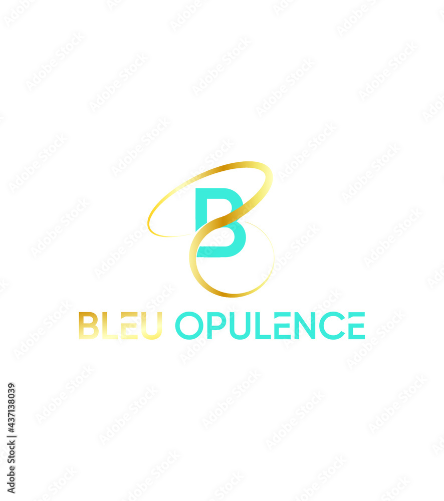 Blue Opulence modern vector logo template Blue Opulence modern vector logo template