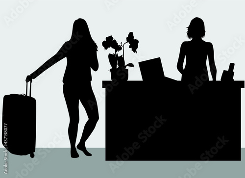 Hotel receptionist job vector illustration 